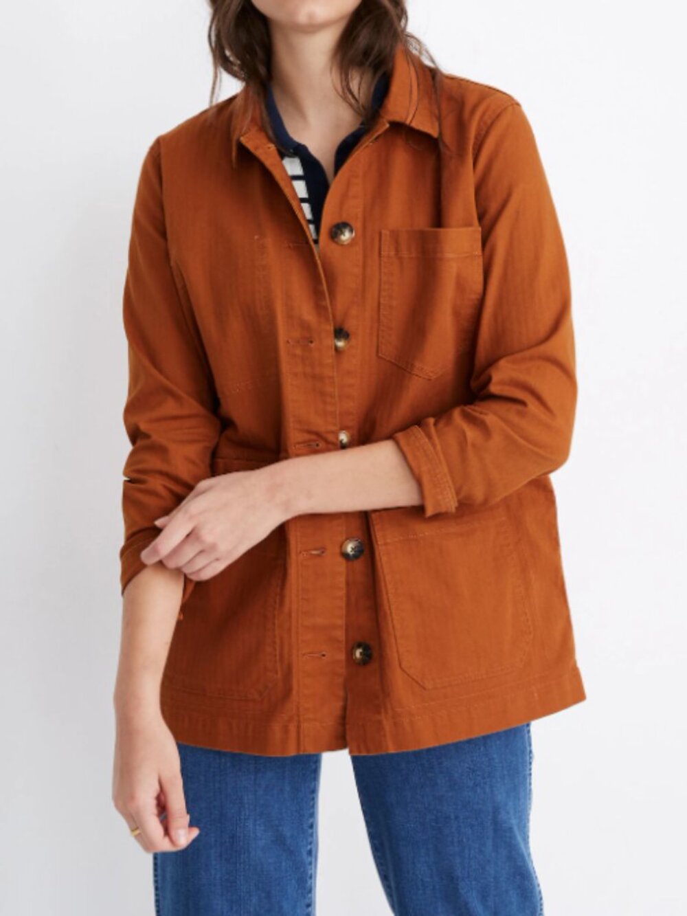 Like New - Madewell Becker Oversized Chore Coat - Size Medium M Burnt Sienna